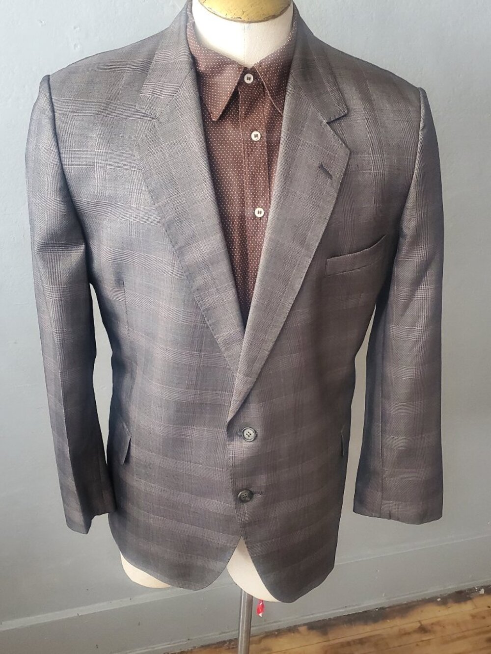 Vintage Silk Wool Blazer: Men's 1980s Daniel Drescott Sport Coat, Size 42